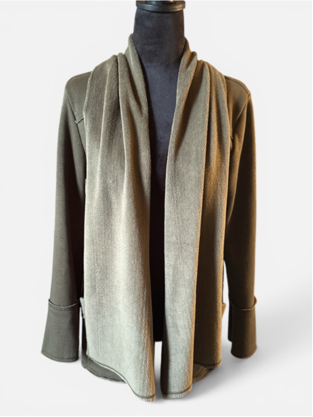 Samantha Dru Olive Green Light Sweatshirt Type Jacket - Size S